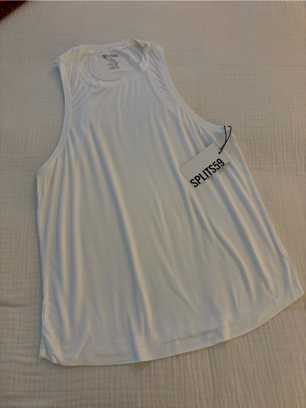 Splits 59 white high neck Toni Jersey Tank